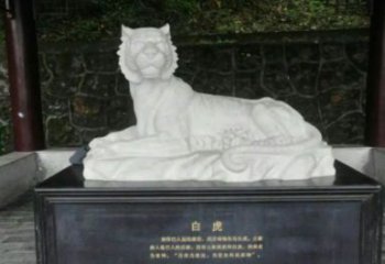 街道白虎雕塑，玻璃鋼仿銅雕塑，古銅效果