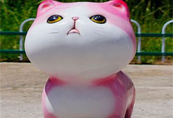 公園貓咪雕塑，動(dòng)漫雕塑，彩繪工藝效果