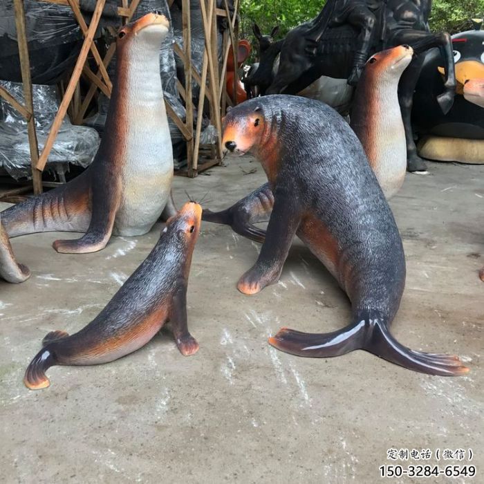 彩繪海豹雕塑廠家 仿真雕塑 步行街?jǐn)[件 彩繪海豹雕塑廠家 仿真雕塑 步行街?jǐn)[件