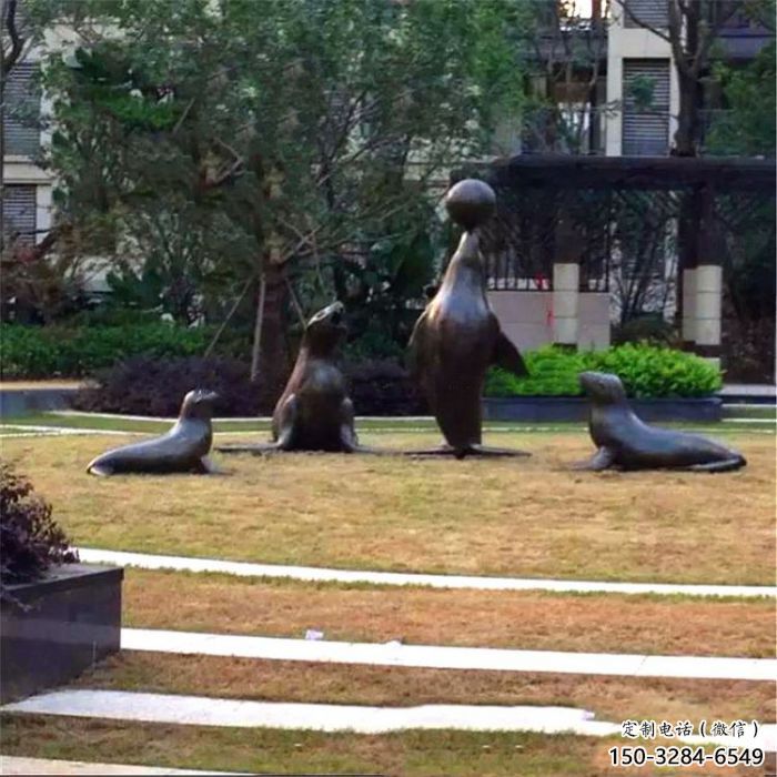 大型海豹雕塑供應商 商業(yè)街廣場雕塑 古銅色擺件 大型海豹雕塑供應商 商業(yè)街廣場雕塑 古銅色擺件