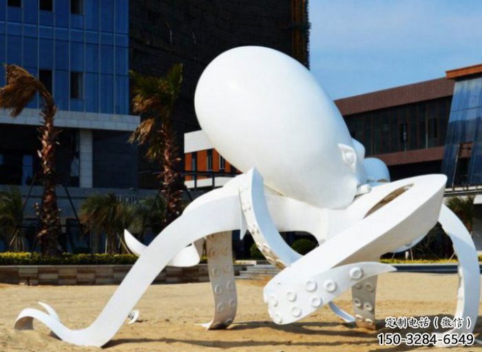 公園烏賊雕塑，生物景觀雕塑，玻璃鋼生物雕塑