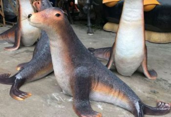 大型海豹雕塑廠家 門口創(chuàng)意雕塑 售樓處小品