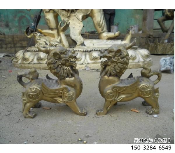 城市貔貅雕塑，動(dòng)物景觀雕塑，古銅效果