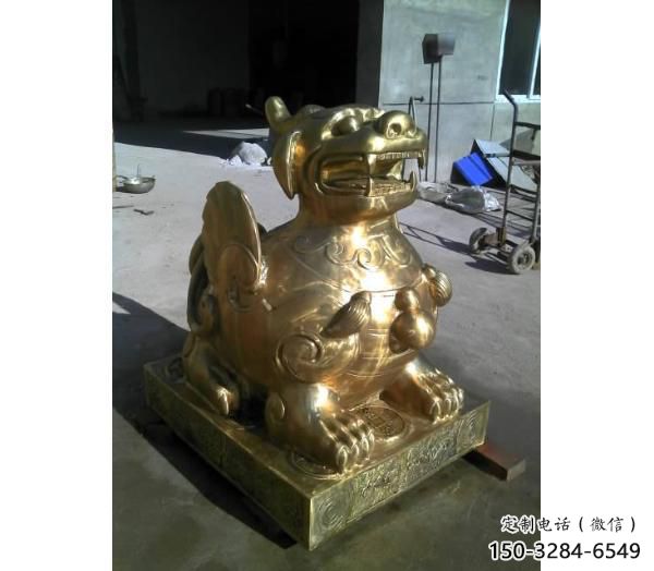 景區(qū)貔貅雕塑，戶外歐式雕塑，玻璃鋼材質(zhì)