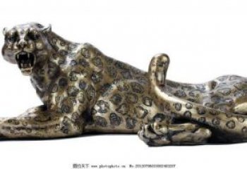步行街獵豹雕塑，鍛造動物雕塑，仿真方式
