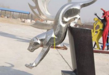 公園獵豹雕塑，仿真動物雕塑，鍛造工藝