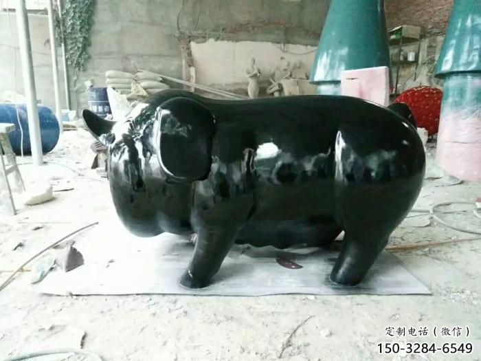 廣場野豬雕塑，卡通動物雕塑，抽象效果