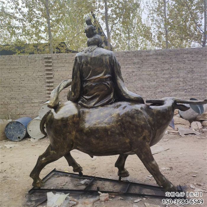 房地產(chǎn)老牛雕塑，仿古動物雕塑，噴漆制造