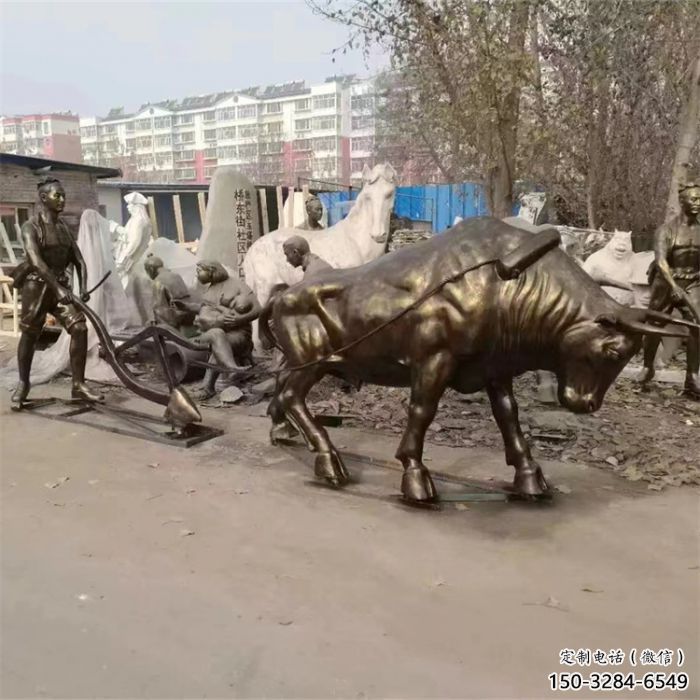 戶外老牛雕塑，動(dòng)物美陳雕塑，仿真工藝
