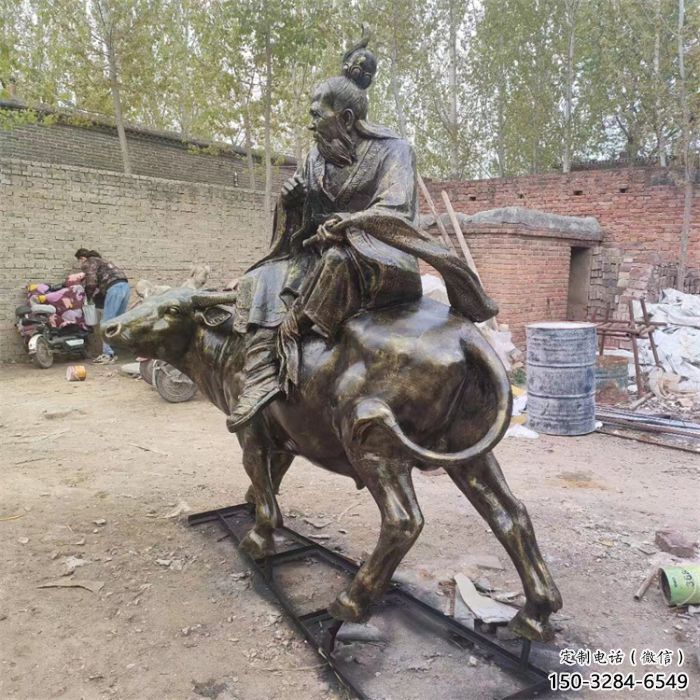景區(qū)老牛雕塑，仿古動(dòng)物雕塑，鐵藝材質(zhì)