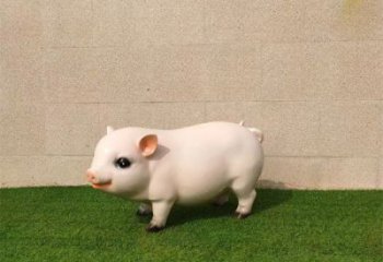 彩繪野豬雕塑，戶外動物雕塑，抽象效果