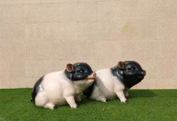 大型野豬雕塑，動物仿真雕塑，彩繪工藝