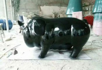 廣場野豬雕塑，卡通動物雕塑，抽象效果