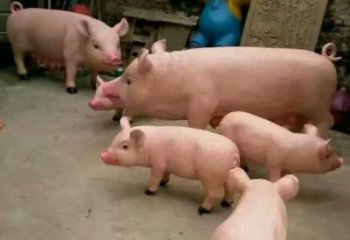 戶外野豬雕塑，動物仿真雕塑，彩繪主題