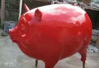 野豬彩繪雕塑，動物仿真雕塑，公園廣場擺件