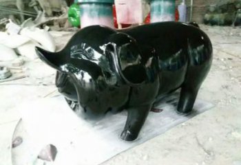 園林野豬雕塑，噴漆動物雕塑，仿真形式