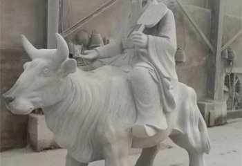 校園老牛雕塑，騎牛老子雕塑，廣場(chǎng)動(dòng)物主題