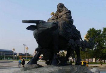 園林老牛雕塑，噴漆牛離地塑，仿真動物形式