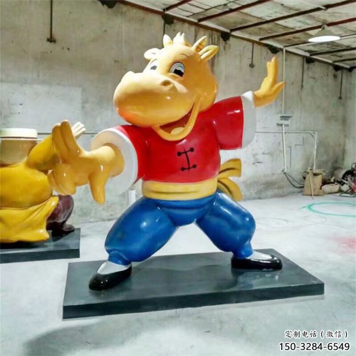 園林龍貓雕塑，噴漆美陳雕塑，彩繪形式