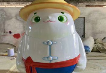 廣場(chǎng)龍貓雕塑，卡通動(dòng)物雕塑，彩繪制造