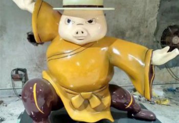 小區(qū)龍貓雕塑，卡通主題雕塑，抽象效果