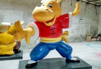 幼兒園龍貓雕塑，動(dòng)漫文化雕塑，彩繪工藝制作