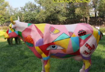 門(mén)口公牛雕塑廠家 售樓處仿真雕塑 彩繪小品