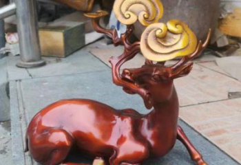 烤漆馴鹿雕塑，梅花鹿造型雕塑，仿真工藝制作