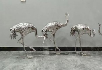 仿真白鶴雕塑廠家 店門口園林雕塑 動物小品