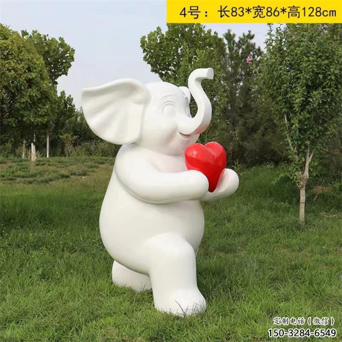 大象雕塑，街景小品，藝術(shù)玻璃鋼大象雕塑生產(chǎn)