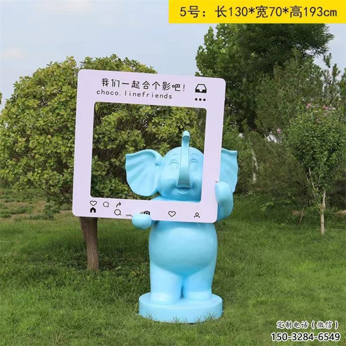 大象雕塑指用，景觀雕塑，彩繪大象雕塑點(diǎn)擊