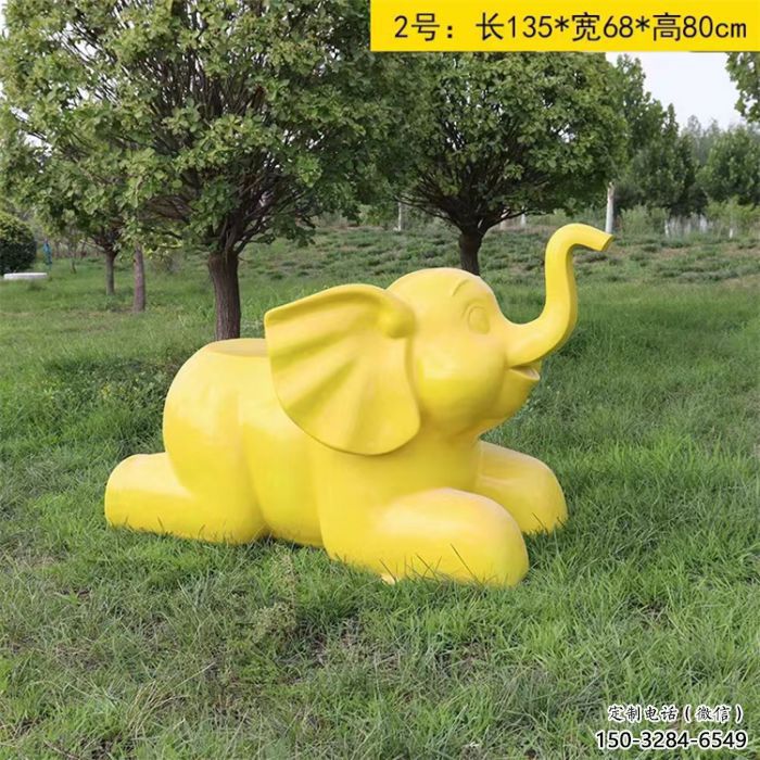 景觀大象雕塑承接，城市裝飾，彩繪大象雕塑生產(chǎn)商
