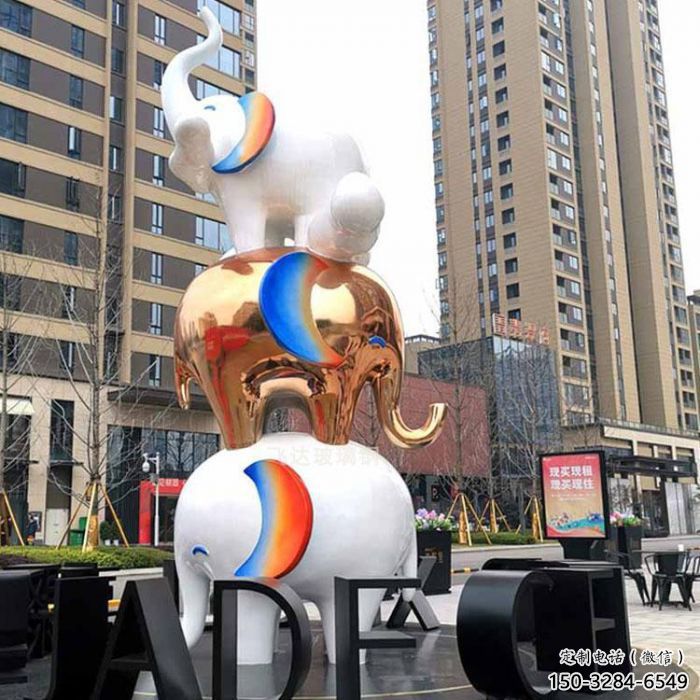 大象雕塑定價(jià)，街頭雕塑，烤漆卡通大象雕塑定價(jià)