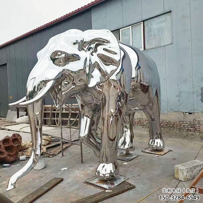 景觀大象雕塑制造商，動(dòng)物雕塑，鏡面大象雕塑供給