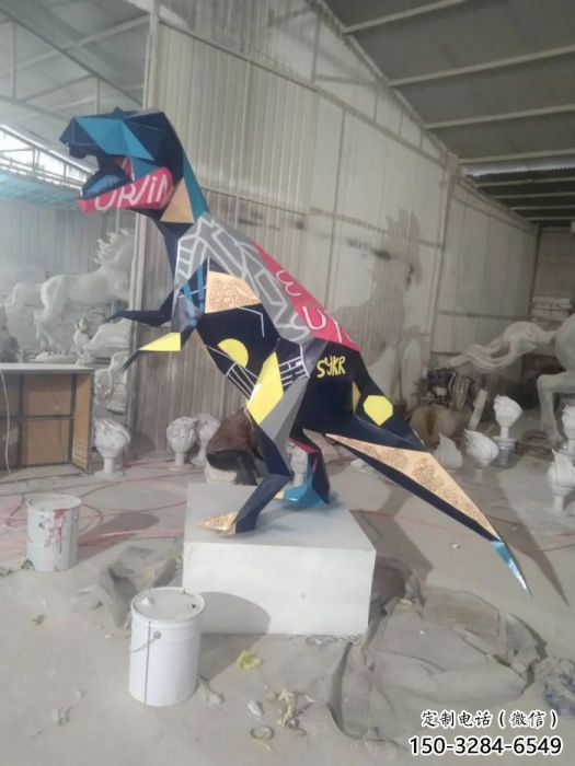 社區(qū)恐龍雕塑常用，景觀概念，烤漆恐龍雕塑展品