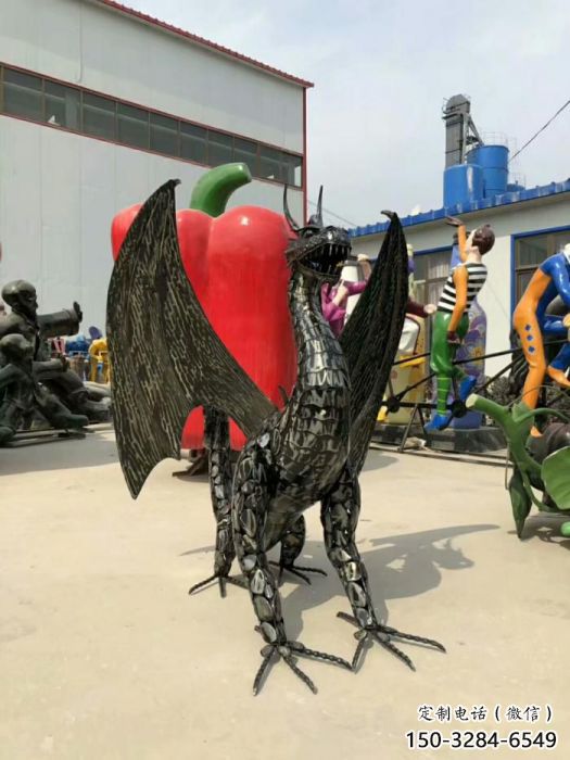 金屬恐龍雕塑制作，城市裝飾，鐵藝恐龍雕塑標(biāo)準(zhǔn)