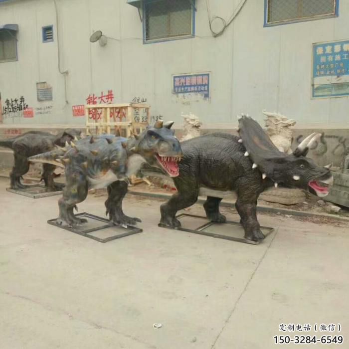 恐龍雕塑定制，小區(qū)雕塑，發(fā)聲恐龍雕塑提供