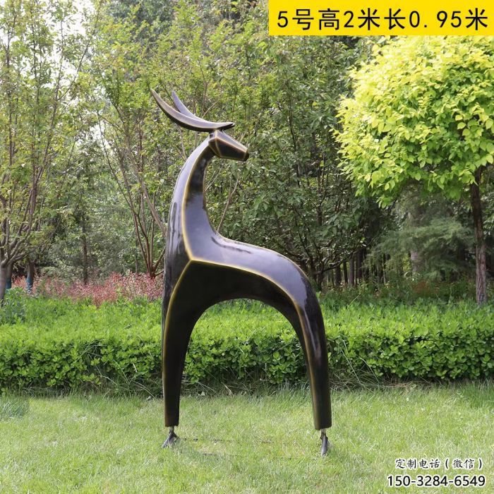 商場小鹿雕塑供求，村標(biāo)概念，抽象小鹿雕塑制作