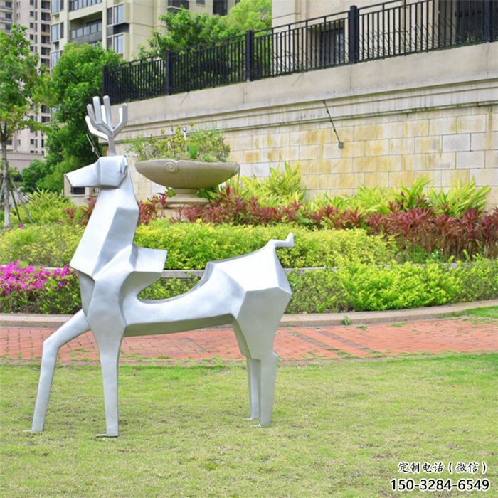 小鹿雕塑供求，露天雕塑，廣場(chǎng)抽象小鹿雕塑制作