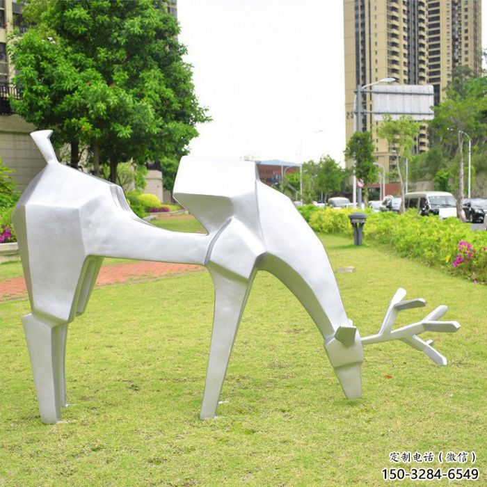 小鹿雕塑精選，露天雕塑，抽象小鹿雕塑制作展品