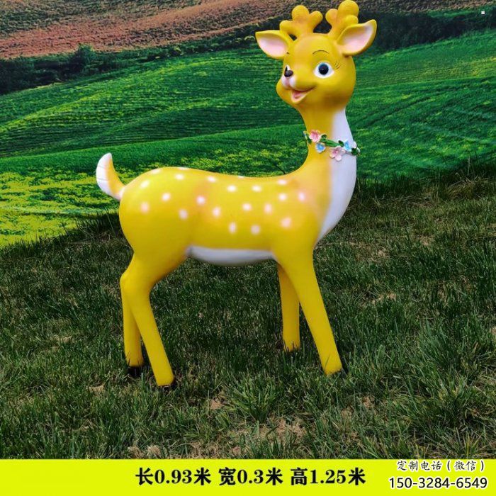 公園小鹿雕塑精選，室外軟裝，抽象卡通小鹿雕塑精選