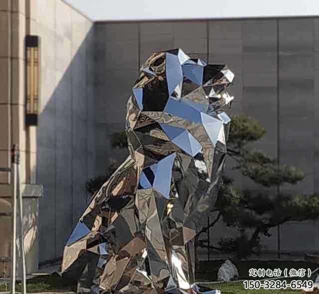 景觀獅子雕塑精選，陸地擺件，公園不銹鋼獅子雕塑精品