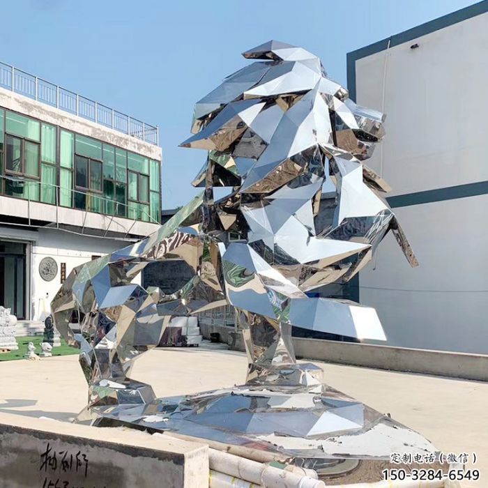 獅子雕塑服務商，景觀雕塑，不銹鋼獅子雕塑選定