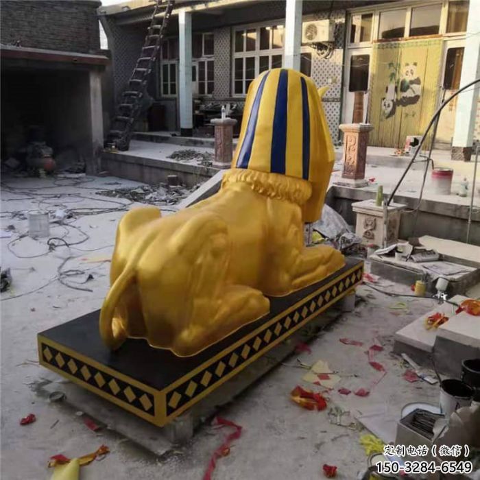 獅子雕塑觀賞型，公園小品，景觀獅子人獸雕塑常用