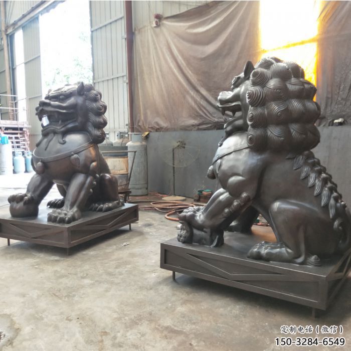 景區(qū)獅子雕塑通用，陸地擺件，各類蹲獅雕塑點擊