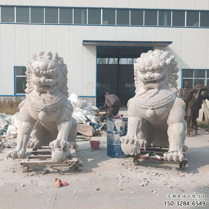 獅子雕塑供給，中式工藝，蹲獅雕塑精品磨具