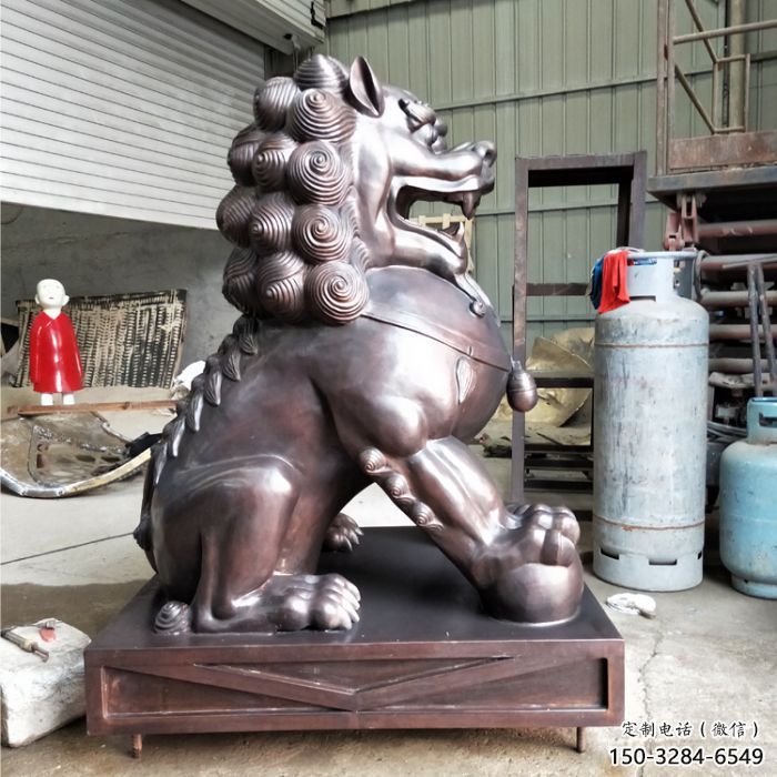 獅子雕塑優(yōu)選，城市裝飾，展示蹲獅雕塑定做