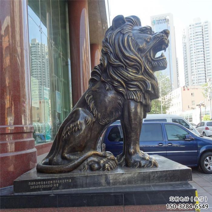 獅子雕塑訂做，城市雕塑，景觀趴獅雕塑制作