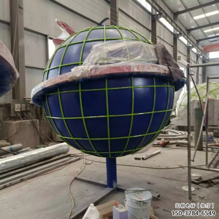 地球雕塑標準，烤漆工藝，不銹鋼地球雕塑精品