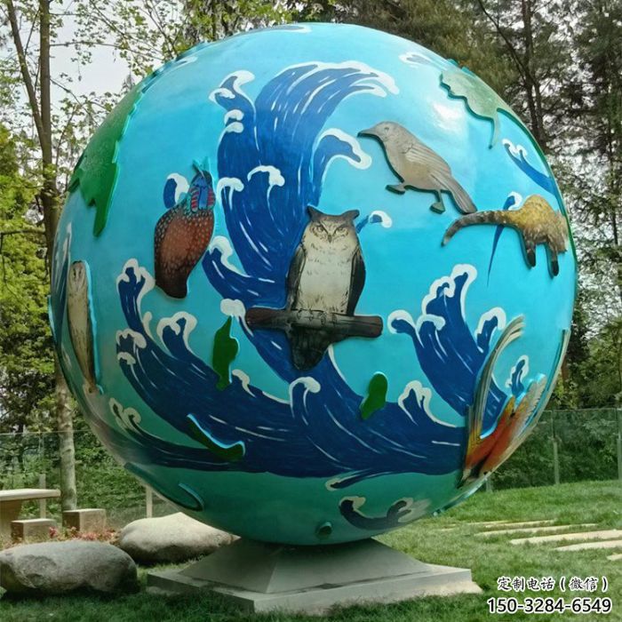 地球雕塑點(diǎn)擊，中式工藝，不銹鋼地球雕塑生產(chǎn)商